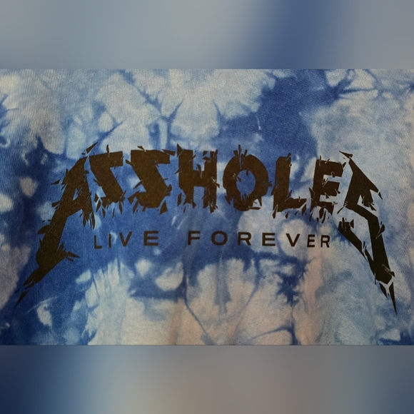 ALF - Assholes Live Forever - Tie-Dye - Blue Hoodie - Picture 3 of 4